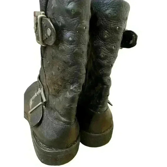 SAM EDELMAN Bevin Moto Black Faux Leather Boho Biker Boot  Size 8 - Picture 9 of 9